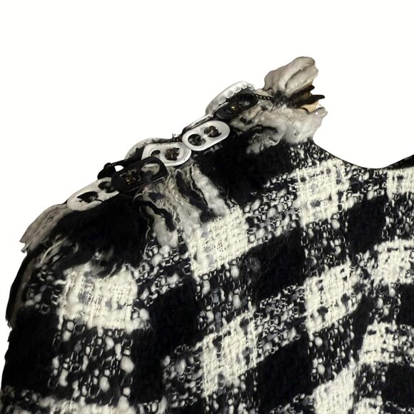 MSGM Milano Embellished Tweed Fringe Top Size 38 (M/L) Rare Runway-Style Boucle - Picture 8 of 15